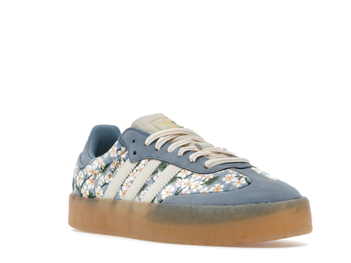 adidas Sambae Liberty London Floral Embroidery Blue Cream White (Women's) - vue secondaire A