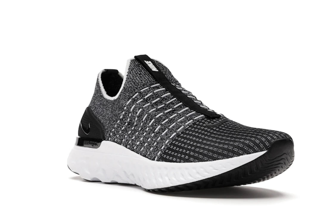 Nike React Phantom Run Flyknit 2 Black White Blend - vue secondaire A