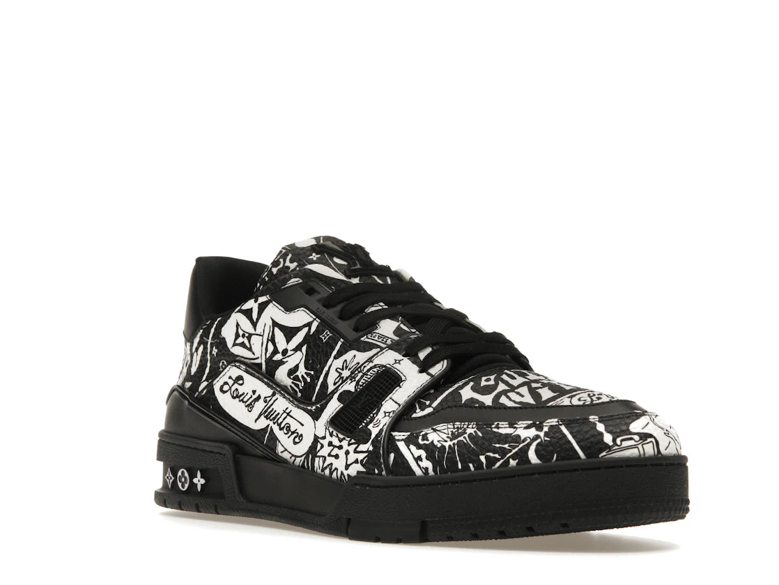 Louis Vuitton LV Trainer Comic Motifs Black White (SS23) - vue secondaire A