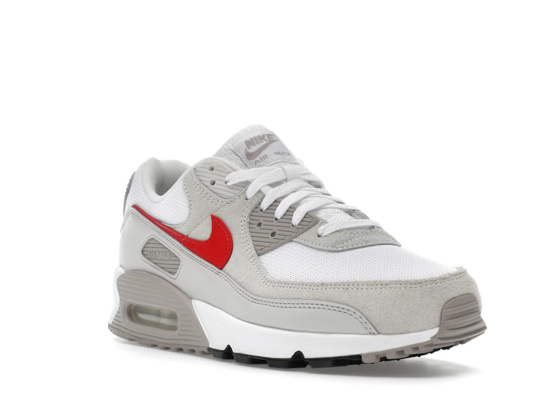 Nike Air Max 90 Weiß College Grau Großgrau Universitätsrot - vue secondaire A