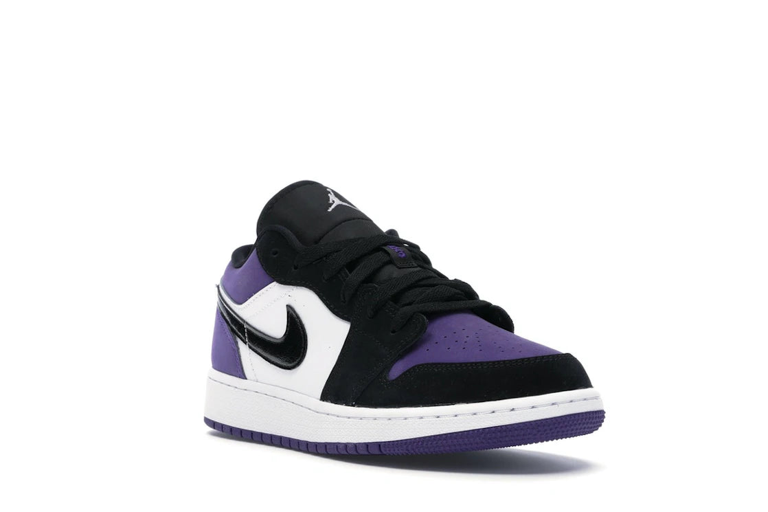 Jordan 1 Low Court Purple (GS) - vue secondaire A