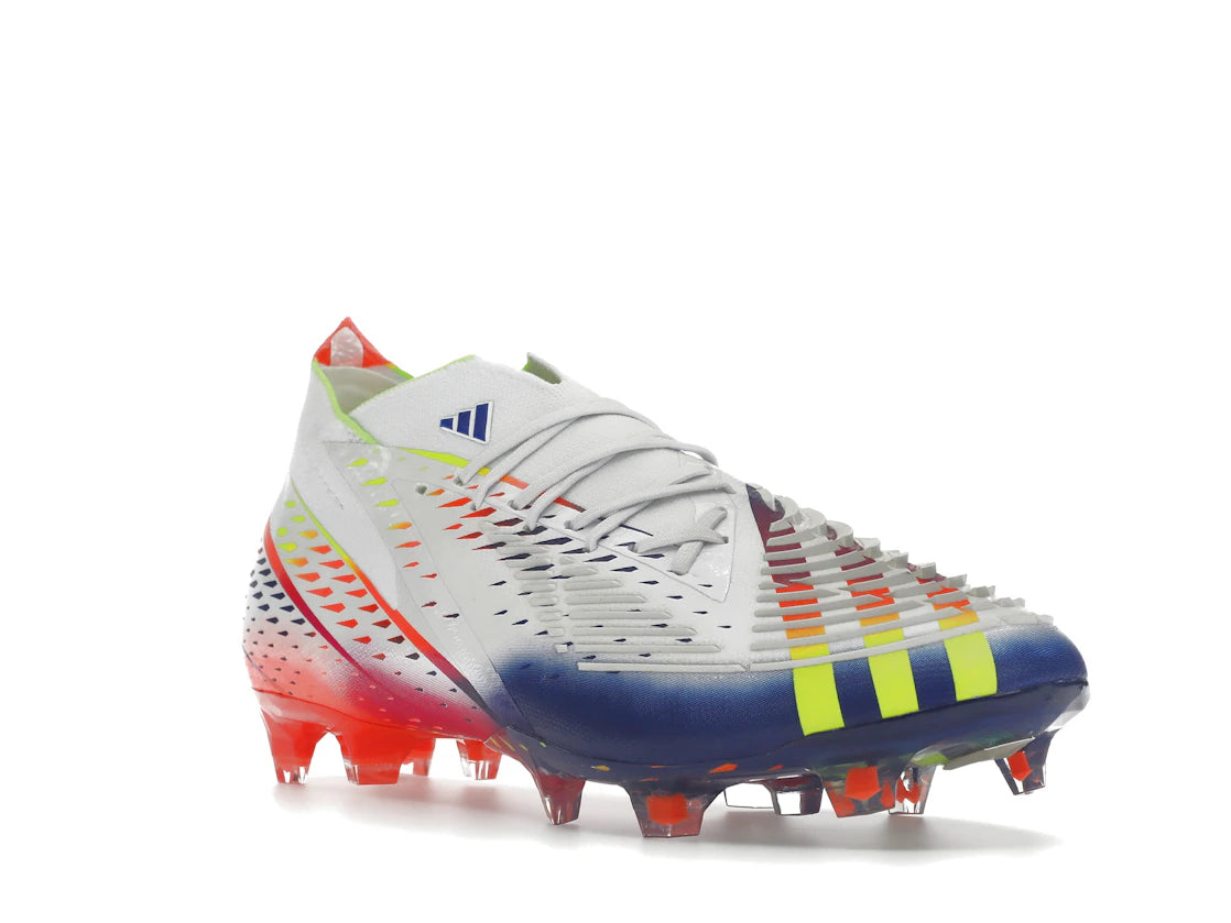 adidas Predator Edge.1 FG White Solar Yellow Power Blue - vue secondaire A
