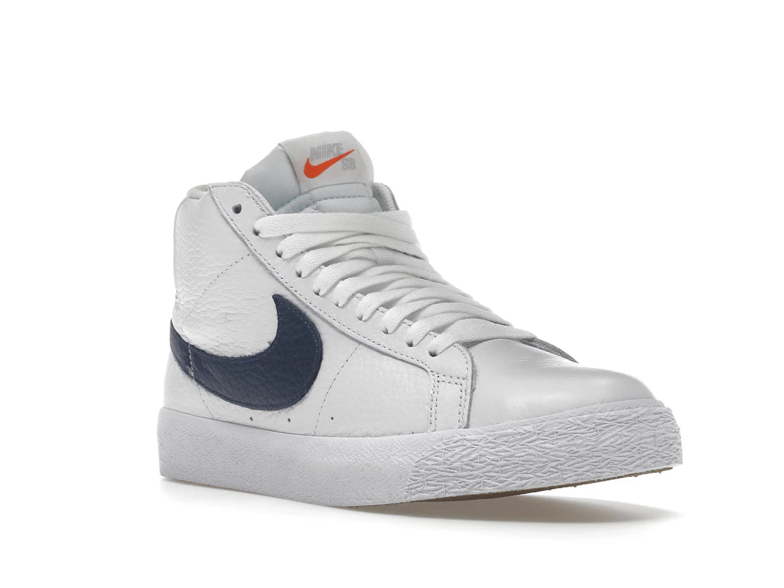 Nike SB Blazer Mid ISO White Navy - vue secondaire A