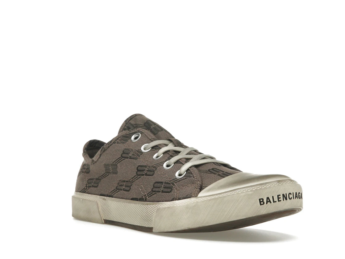 Balenciaga Paris Low 'BB Monogram Dark Mink Grey - vue secondaire A