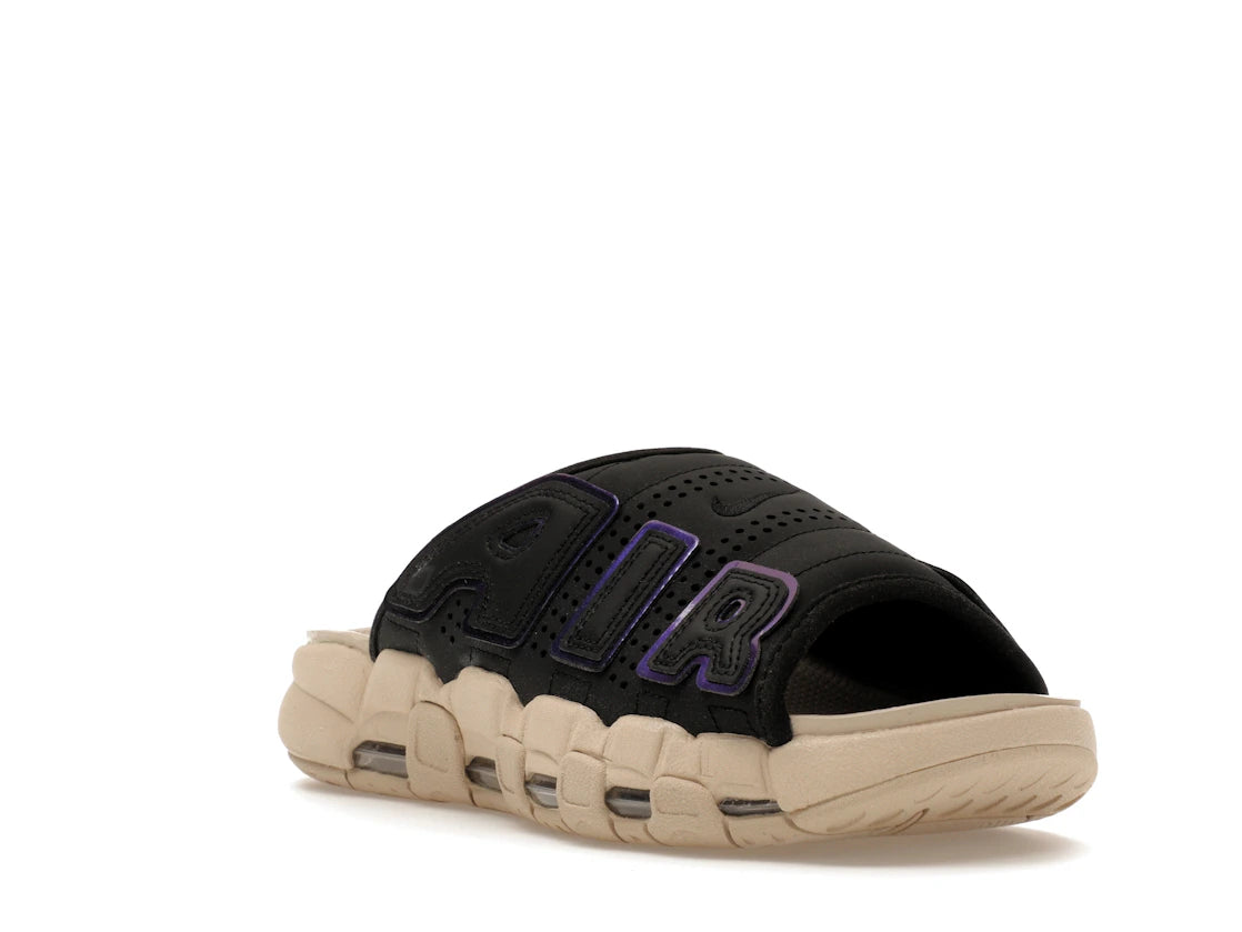 Nike Air More Uptempo Slide Black Sanddrift Iridescent - vue secondaire A