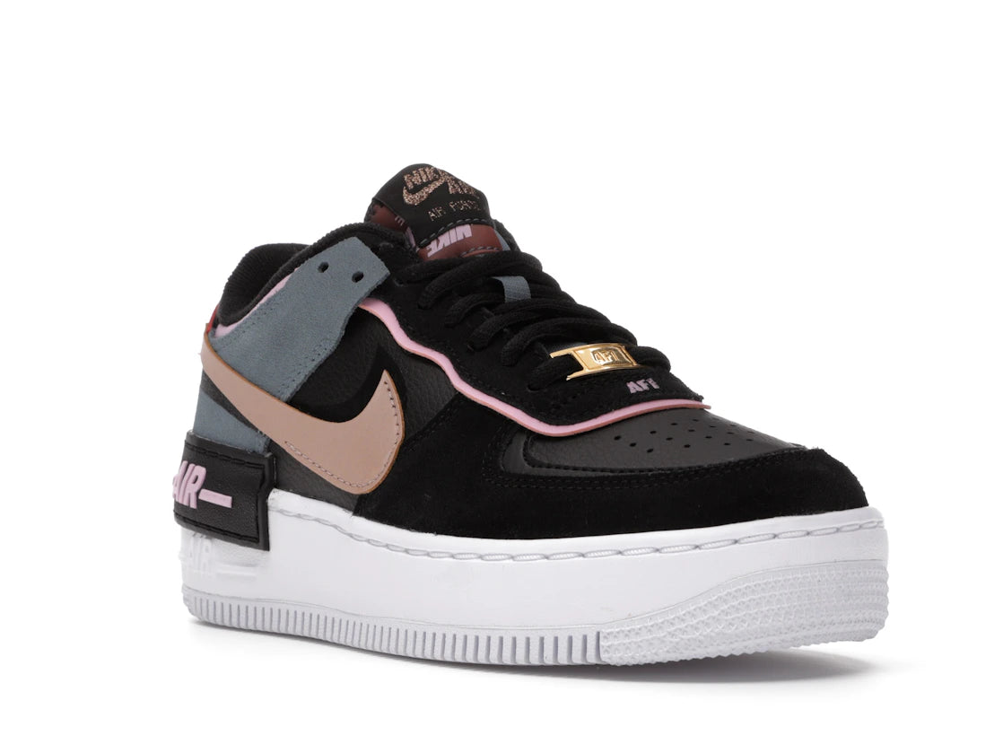 Nike Air Force 1 Low Shadow Black Light Arctic Pink Claystone Red (Women's) - vue secondaire A