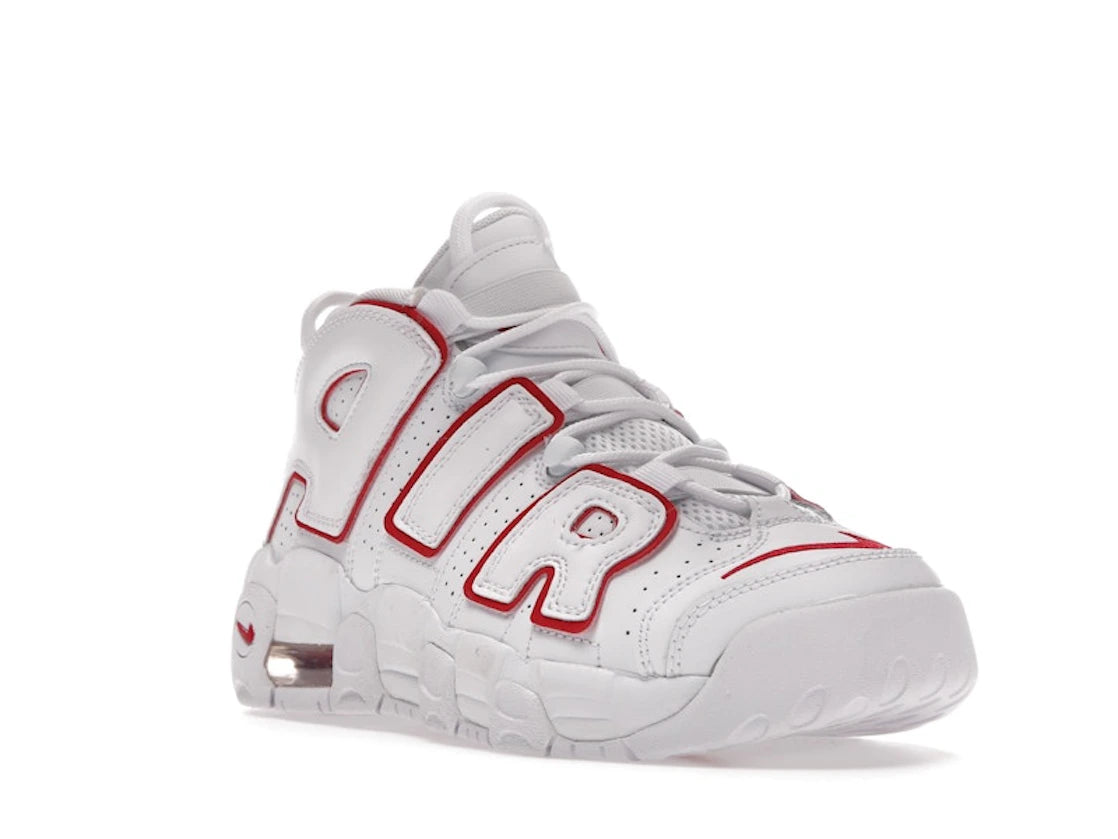 Nike Air More Uptempo White Varsity Red Outline (GS) - vue secondaire A