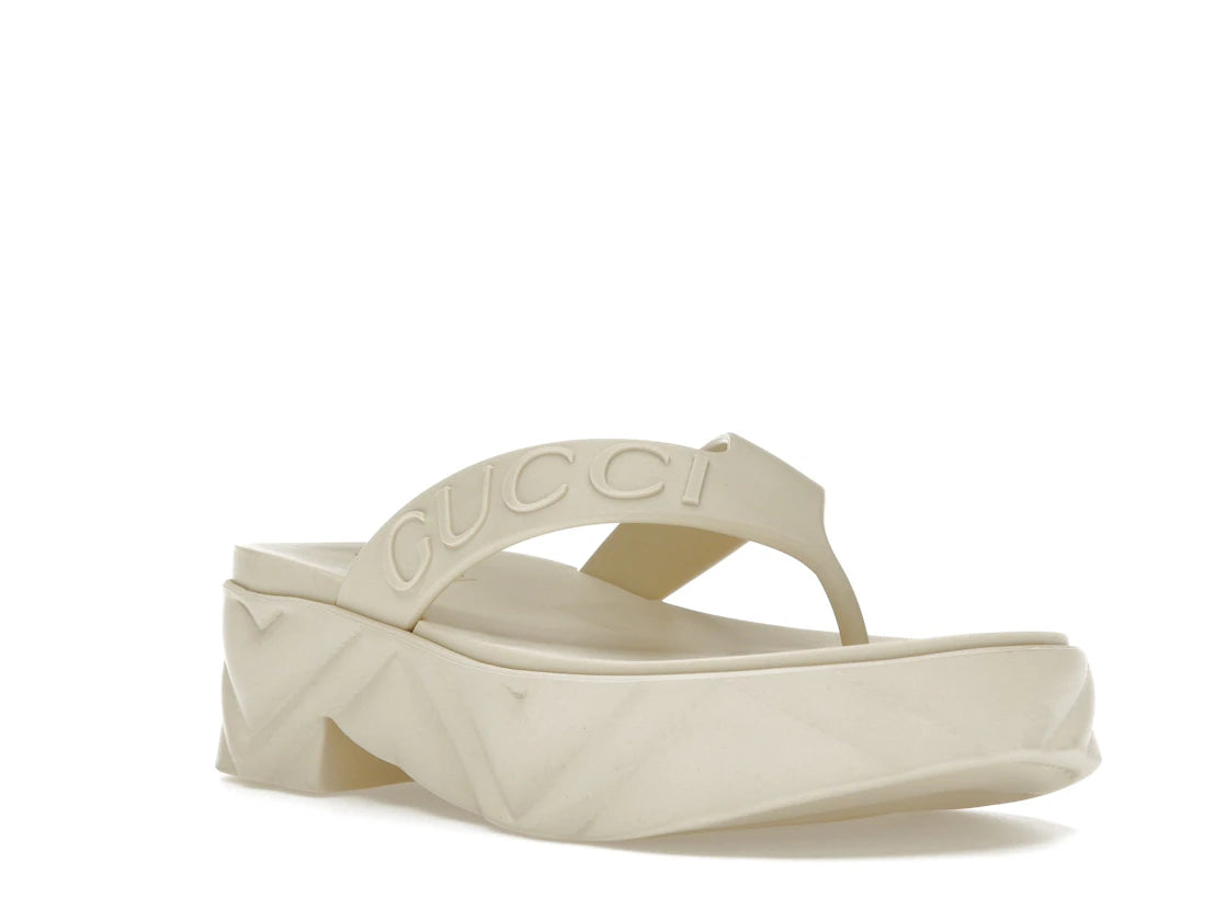 Gucci Thong Platform Sandal White (Women's) - vue secondaire A