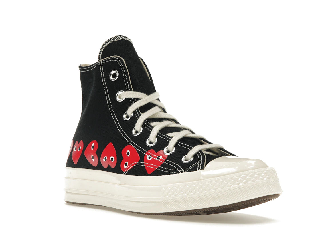 Converse Chuck Taylor All Star 70 Hi Comme des Garçons PLAY Multi-Heart Schwarz - vue secondaire A