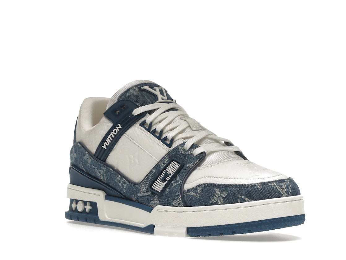 Louis Vuitton LV Trainer Monogram Denim White Blue - vue secondaire A