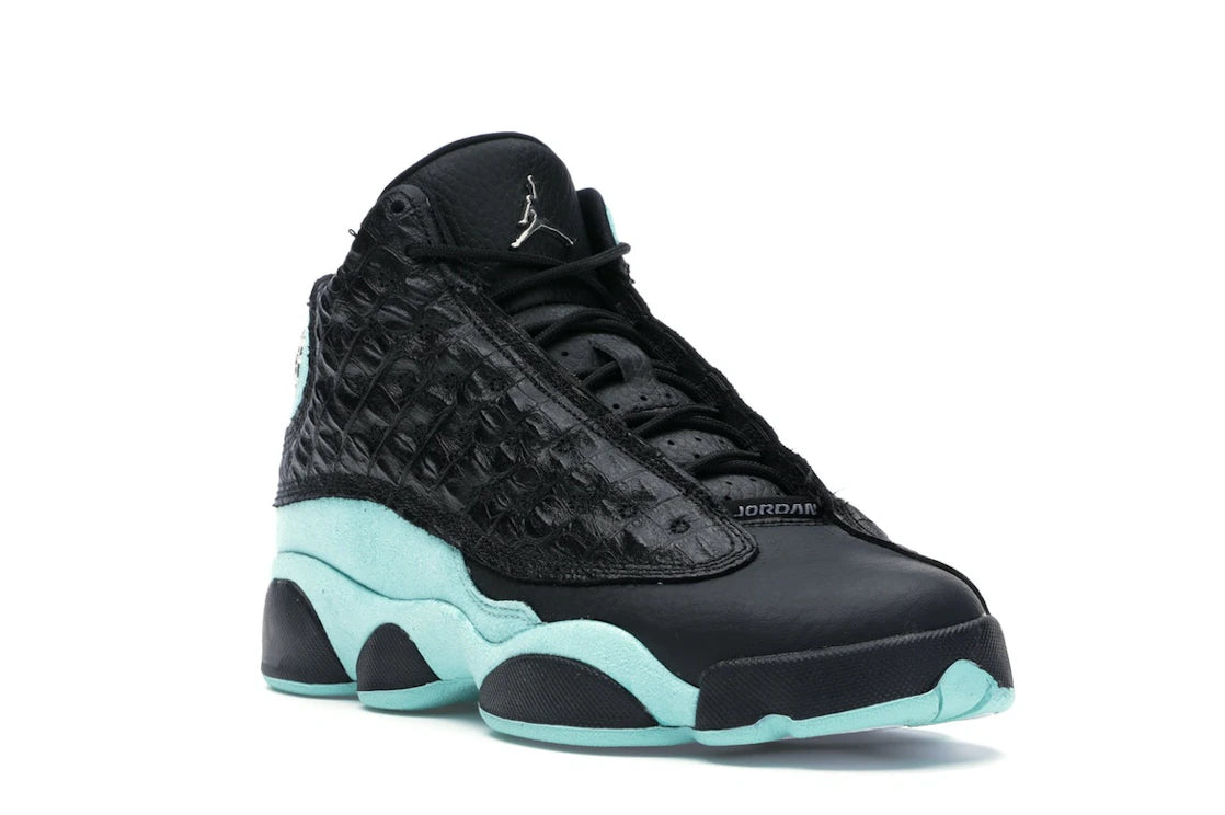 Jordan 13 Retro Black Island Green (GS) - vue secondaire A