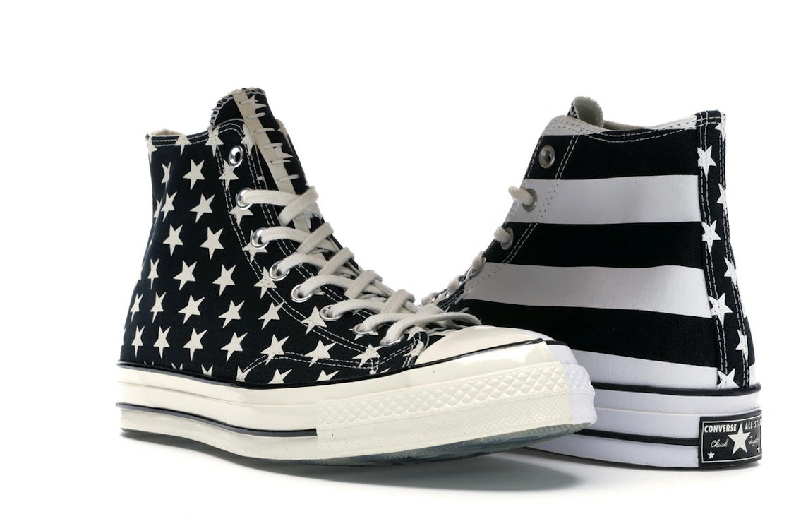 Converse Chuck Taylor All Star 70 Hi Archive Restructured American Flag Black White - vue secondaire A