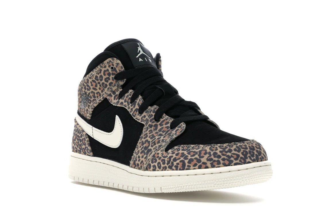 Jordan 1 Mid SE Leopard (GS) - vue secondaire A