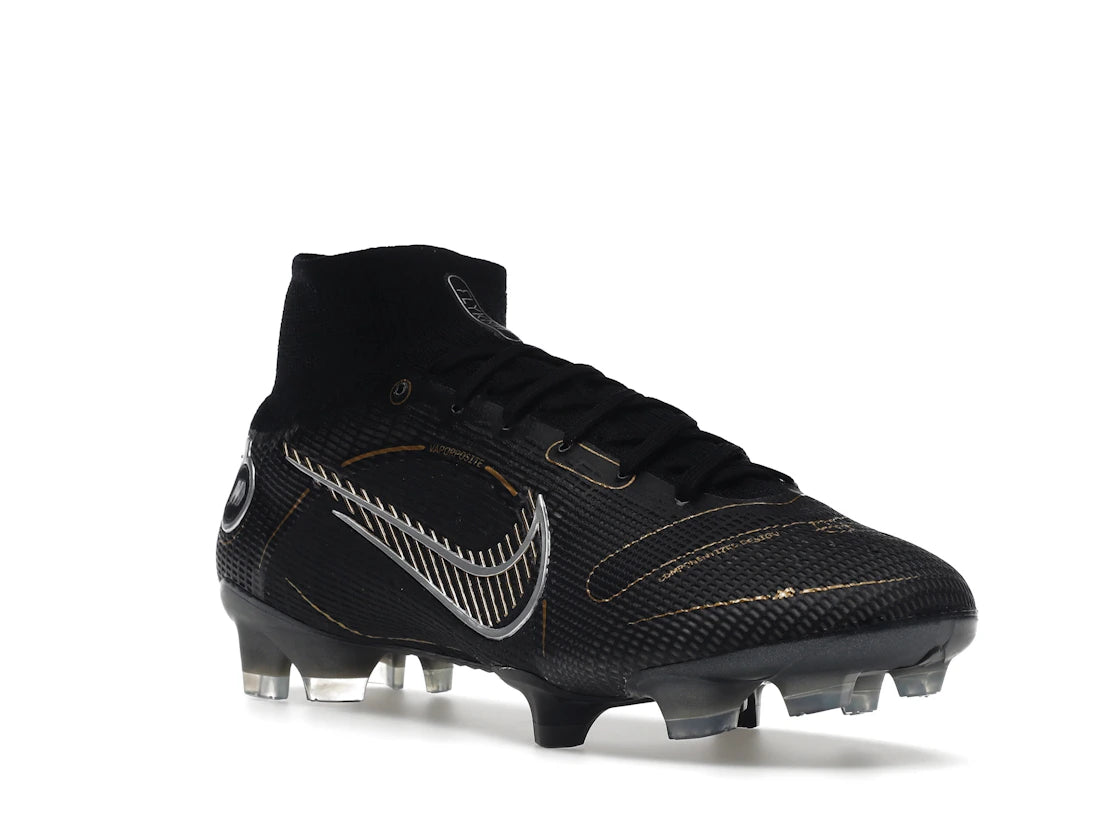 Nike Mercurial Superfly 8 FG Black Metallic Silver Gold - vue secondaire A