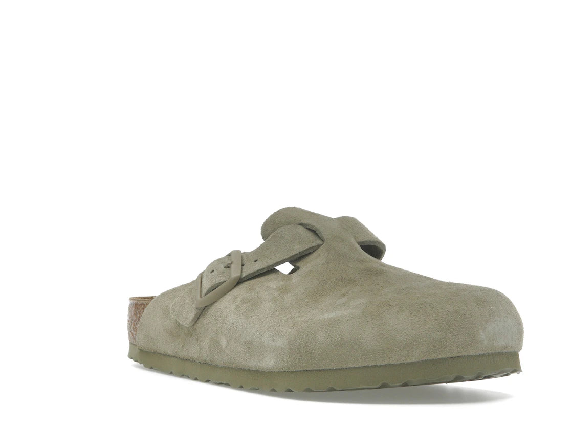 Birkenstock Boston Suede Faded Khaki - vue secondaire A
