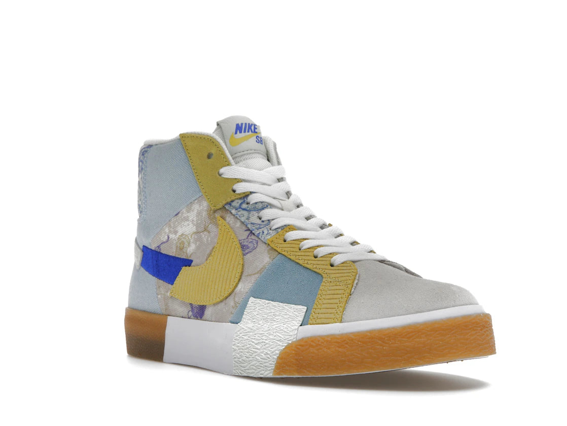Nike SB Zoom Blazer Mid Premium Floral Paisley Boarder Blue - vue secondaire A