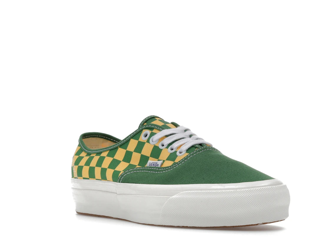 Vans Premium Authentic Fairway Green Yellow Checkerboard - vue secondaire A