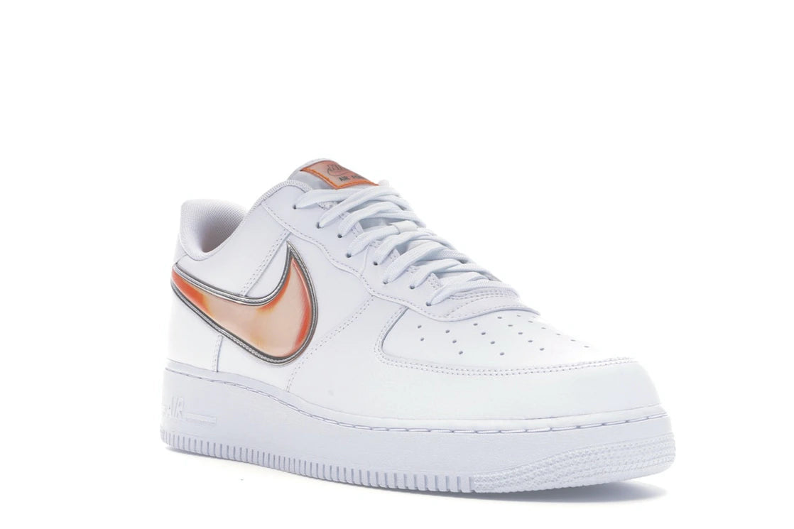 Nike Air Force 1 Low Oversized Swoosh White Orange Peel - vue secondaire A