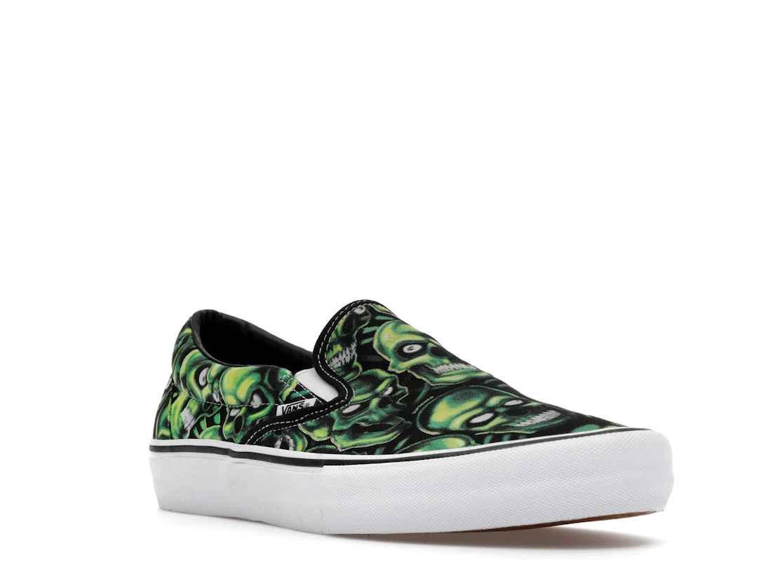 Vans Slip-On Supreme Skull Pile (Green) - vue secondaire A