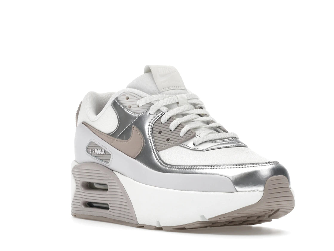 Nike Air Max 90 LV8 Summit White Vast Grey Metallic Platinum College Grey (Women's) - vue secondaire A