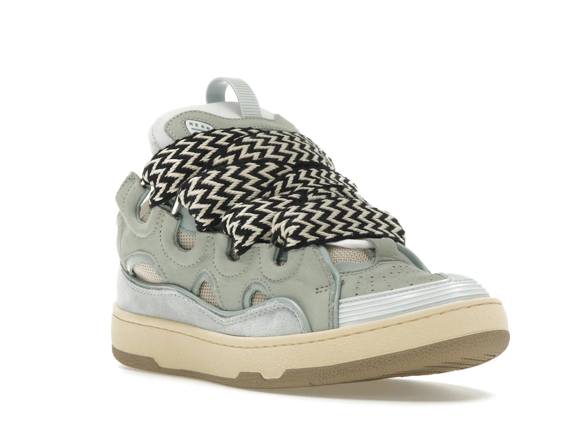 Lanvin Leather Curb Sneaker Light Blue - vue secondaire A