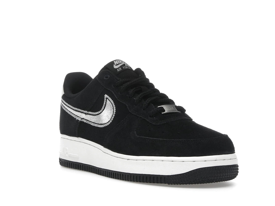 Nike Air Force 1 Low '07 LV8 Black Sail Embroidered Swoosh - vue secondaire A