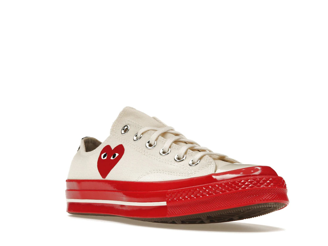 Converse Chuck Taylor All Star 70 Ox Comme des Garcons PLAY Egret Red Midsole - vue secondaire A