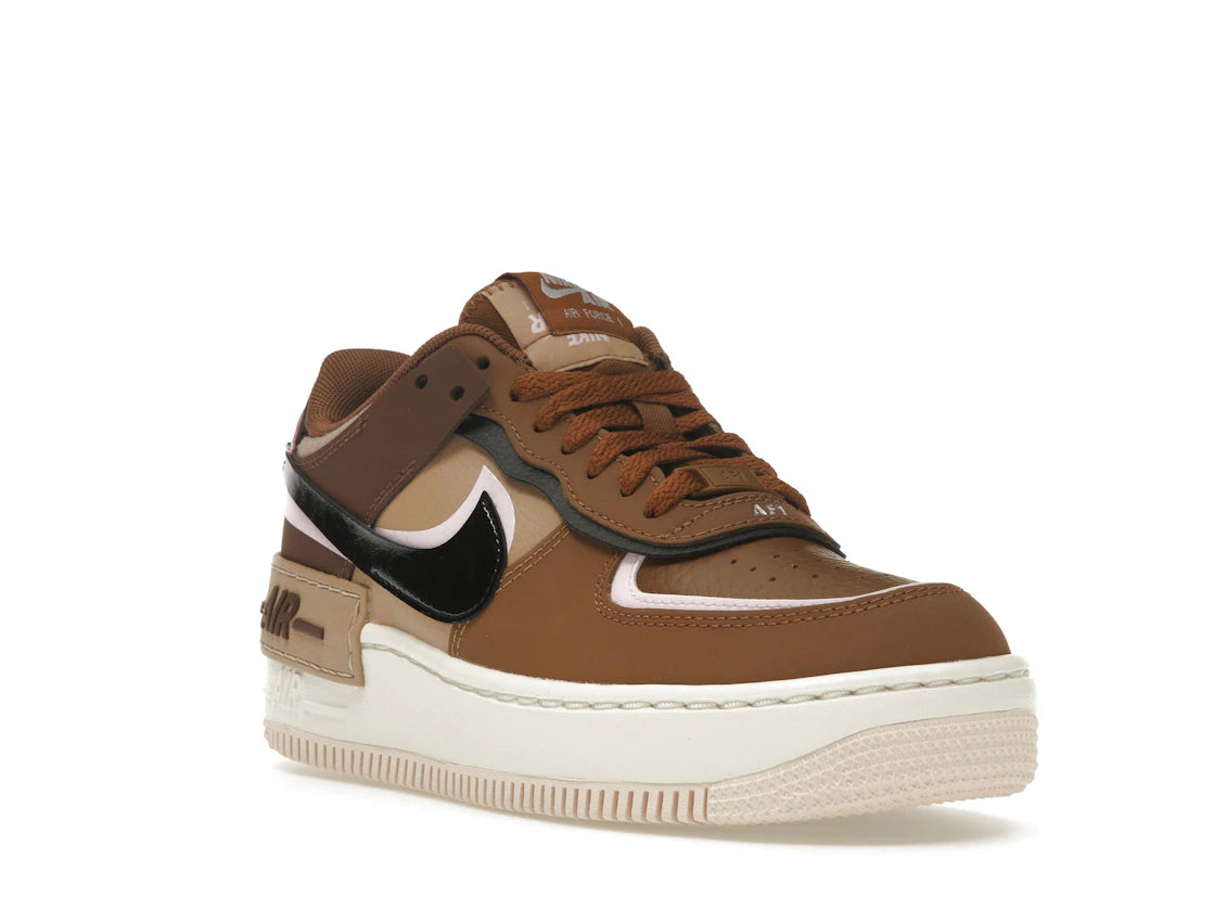 Nike Air Force 1 Low Shadow Light British Tan Pink Foam (Women's) - vue secondaire A