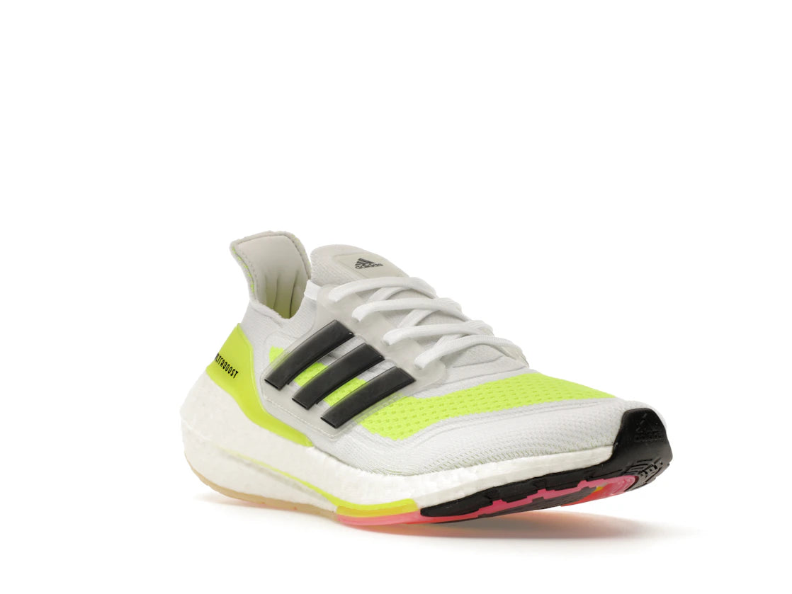 adidas Ultra Boost 21 White Solar Green (Women's) - vue secondaire A