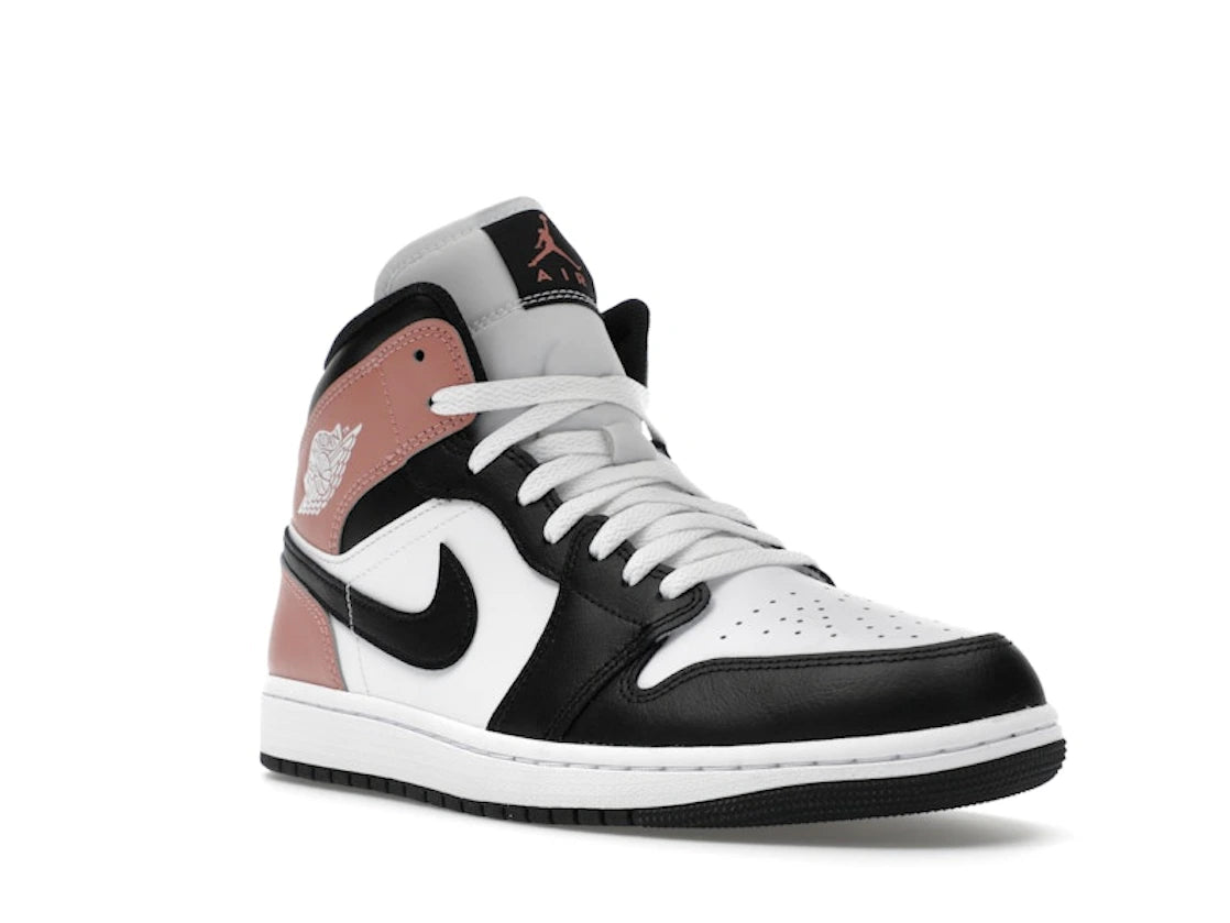 Jordan 1 Mid White Rust Pink Black - vue secondaire A
