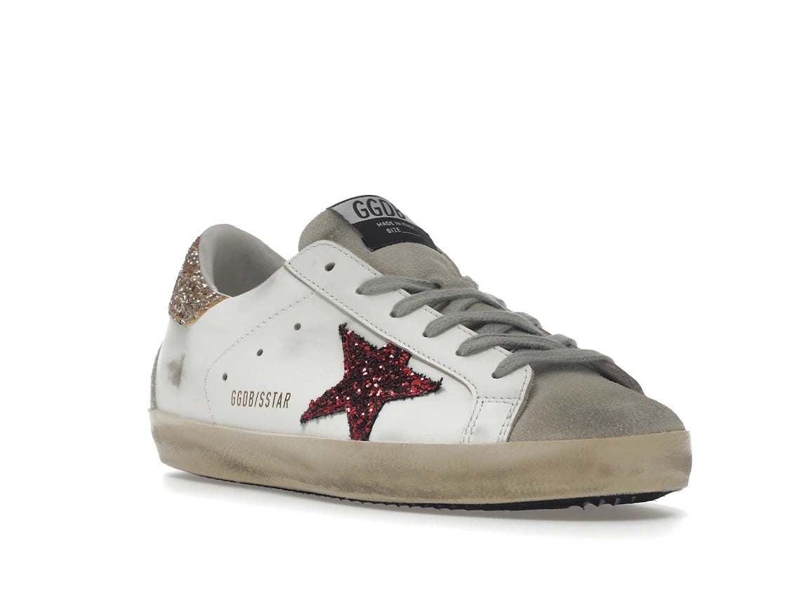 Golden Goose Super-Star White Red Glitter (Women's) - vue secondaire A