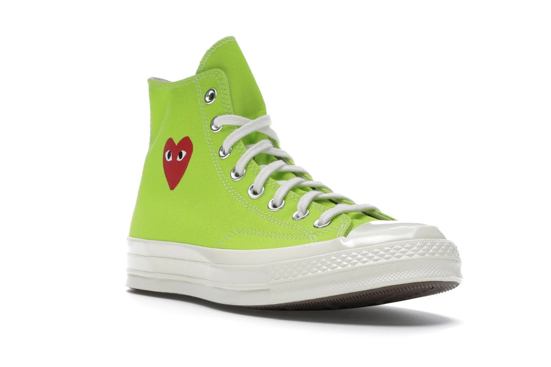 Converse Chuck Taylor All Star 70 Hi Comme des Garcons PLAY Bright Green - vue secondaire A