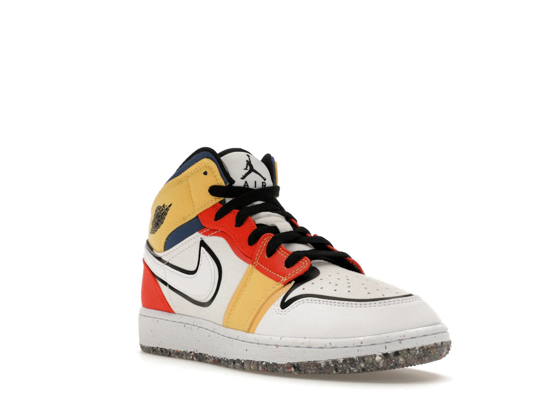 Jordan 1 Mid Multi-Color Canvas (GS) - vue secondaire A