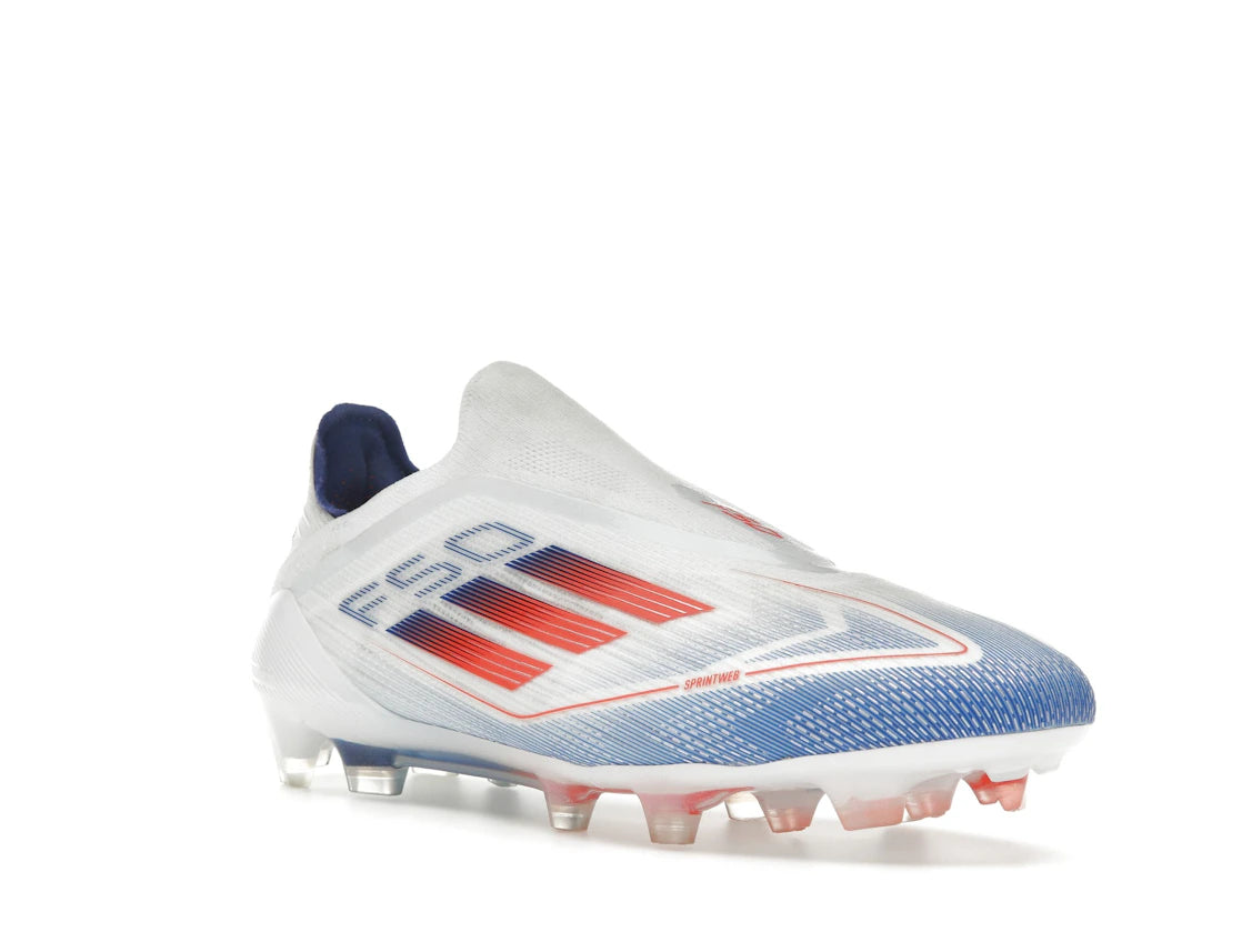 adidas F50 Elite Laceless FG Cloud White Solar Red Lucid Blue - vue secondaire A