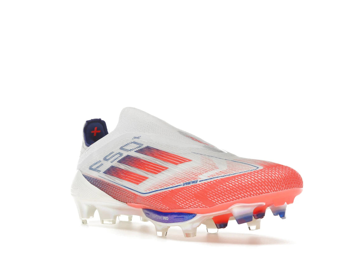 adidas F50+ Elite Laceless FG Cloud White Solar Red - vue secondaire A