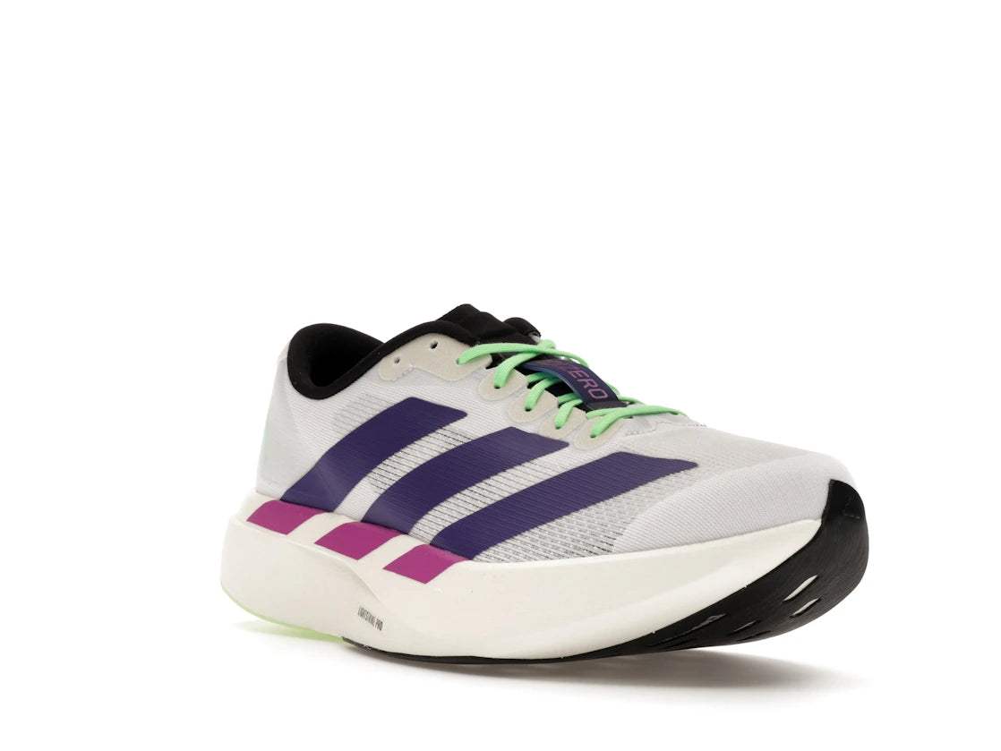 adidas Adizero Evo SL White Purple Lime Burst - vue secondaire A
