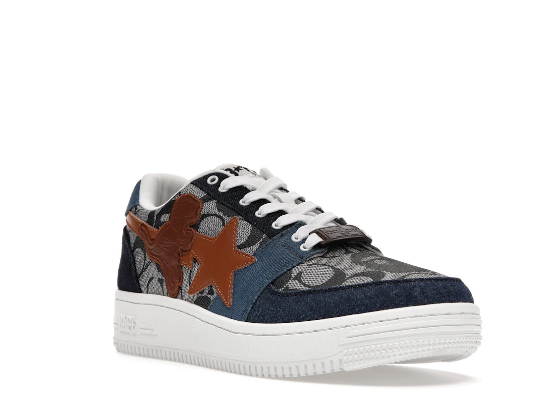 A Bathing Ape Bape Sta Low Coach Blue - vue secondaire A