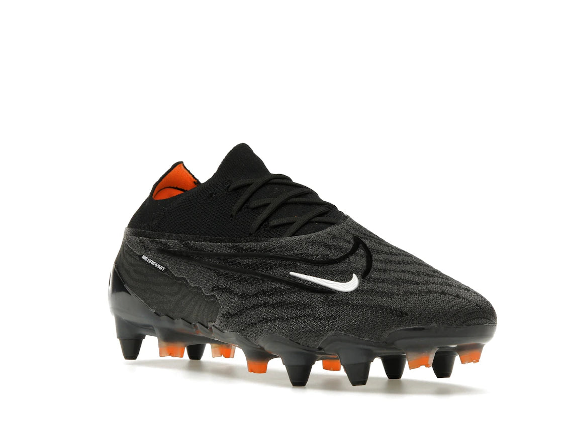 Nike Gripknit Phantom GX Elite SG-Pro Anti-Clog Traction Black Dark Smoke Grey Total Orange - vue secondaire A