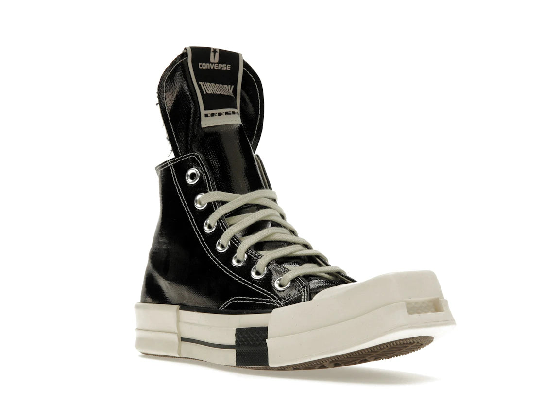 Converse TURBODRK Chuck Taylor All Star 70 Hi Rick Owens DRKSHDW Black Lacquered Denim - vue secondaire A