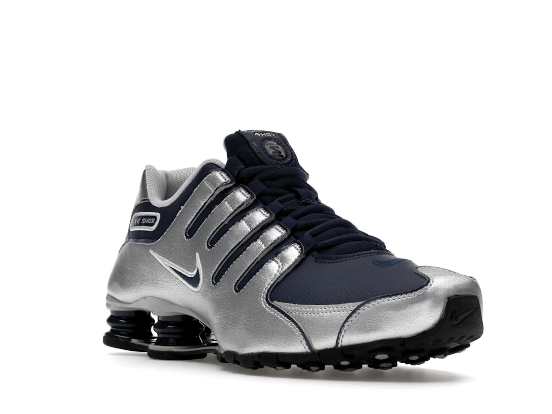 Nike Shox NZ Midnight Navy Metallic Silver - vue secondaire A