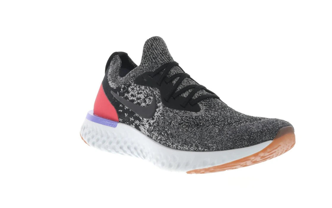 Nike Epic React Flyknit Black Red Orbit - vue secondaire A