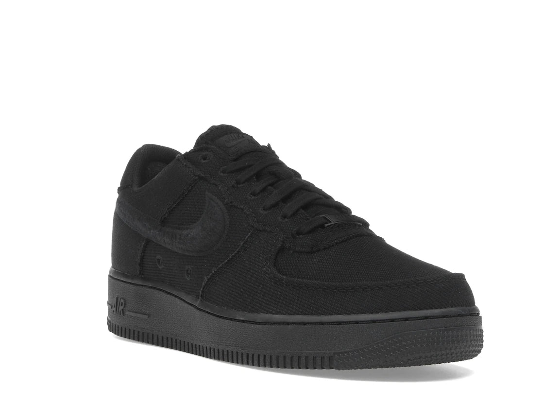 Nike Air Force 1 Low Triple Black Canvas - vue secondaire A