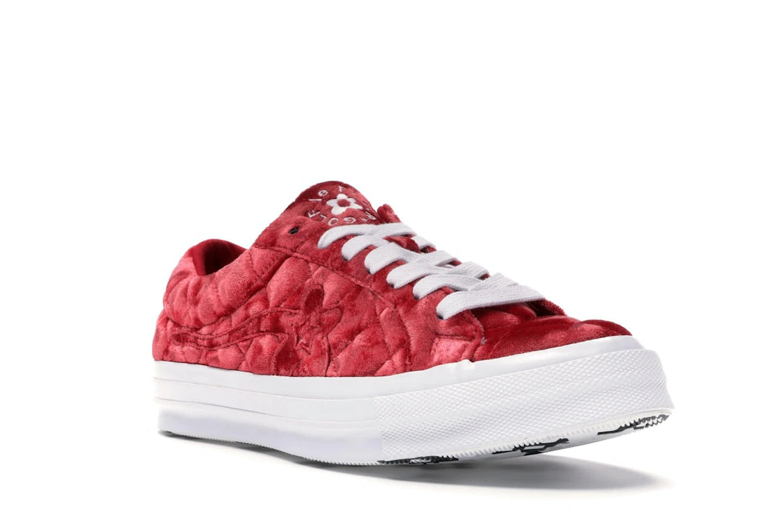 Converse One Star Ox Golf le Fleur RRP Quilted Velvet Barbados Cherry - vue secondaire A