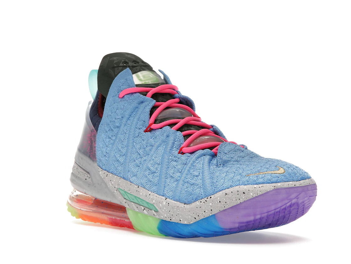 Nike LeBron 18 Best of 1-9 Light Blue - vue secondaire A