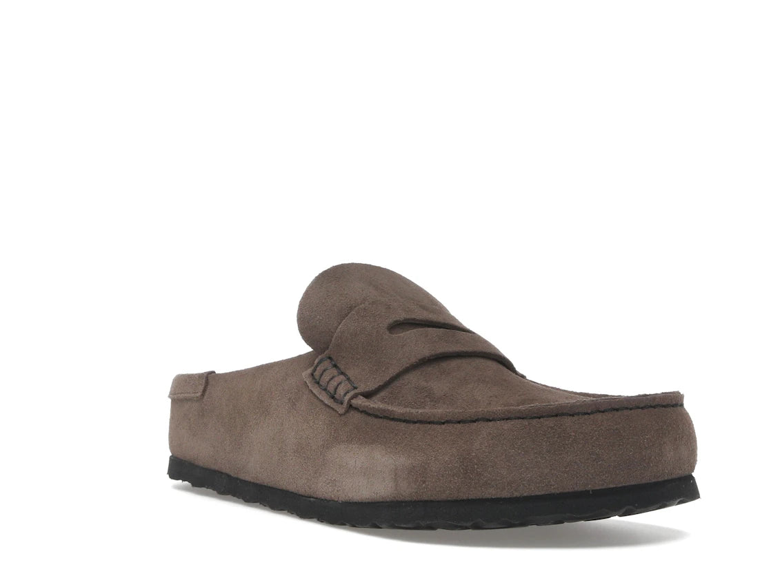 Birkenstock Naples Wrapped Suede Leather Concrete Grey - vue secondaire A