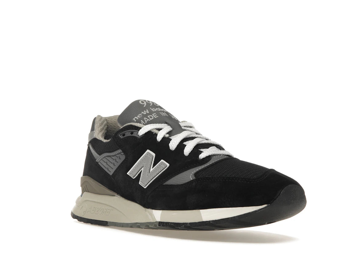 New Balance 998 MiUSA Black Silver - vue secondaire A