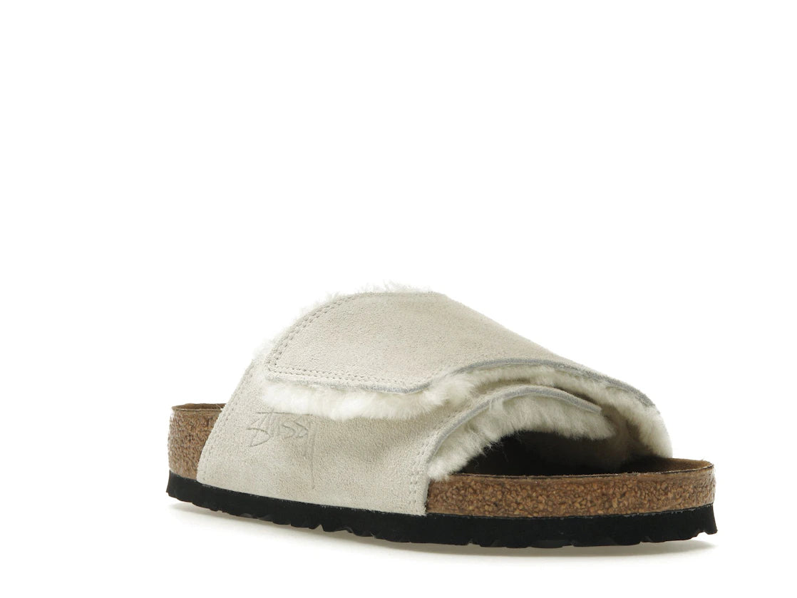 Birkenstock Solana Shearling Slide Stussy Bone - vue secondaire A