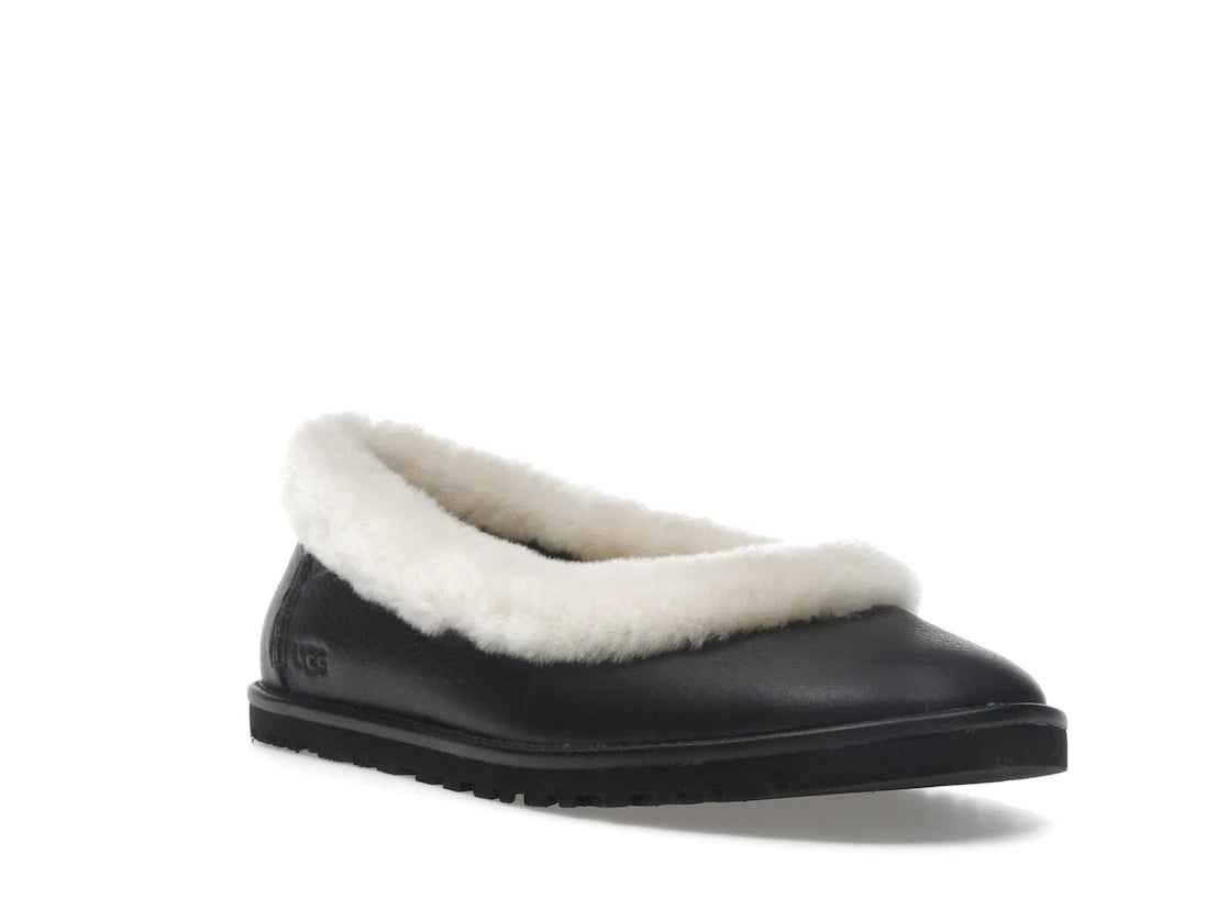 UGG Zora Leather Ballet Flat Black (Women's) - vue secondaire A