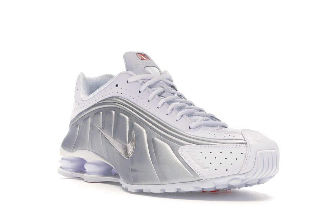 Nike Shox R4 White Metallic Silver - vue secondaire A
