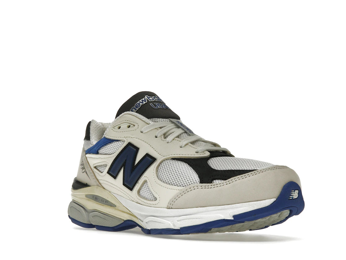 New Balance 990v3 MiUSA White Blue - vue secondaire A